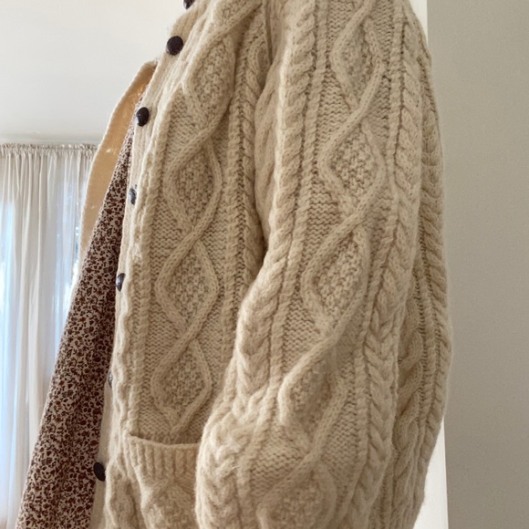 Sweaters - IRISH WOOL CABLEKNIT FISHERMAN SWEATER CHUNKY